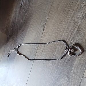 Elegant Silver Heart Pendant Necklace